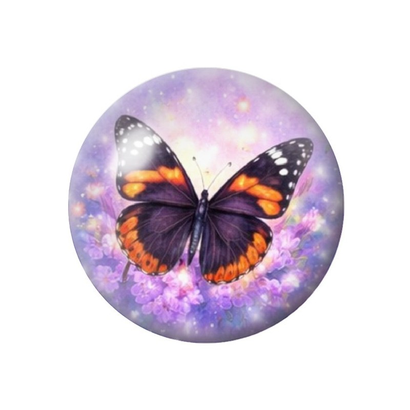 Cabochon en Verre Illustré Papillon 12 à 25mm