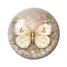 Cabochon en Verre Illustré Papillon 12 à 25mm pour la création de bijoux fantaisie - DIY