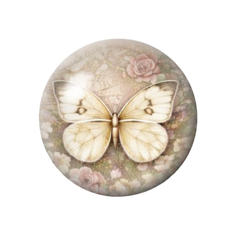 Cabochon en Verre Illustré Papillon 12 à 25mm