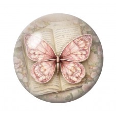 Cabochon en Verre Illustré Papillon 12 à 25mm pour la création de bijoux fantaisie - DIY
