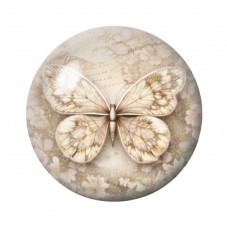Cabochon en Verre Illustré Papillon 12 à 25mm pour la création de bijoux fantaisie - DIY