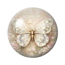 Cabochon en Verre Illustré Papillon 12 à 25mm pour la création de bijoux fantaisie - DIY