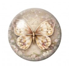 Cabochon en Verre Illustré Papillon 12 à 25mm pour la création de bijoux fantaisie - DIY