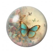 Cabochon en Verre Illustré Papillon 12 à 25mm pour la création de bijoux fantaisie - DIY