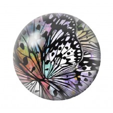 Cabochon en Verre Illustré Papillon 12 à 25mm pour la création de bijoux fantaisie - DIY