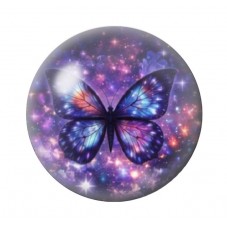 Cabochon en Verre Illustré Papillon 12 à 25mm pour la création de bijoux fantaisie - DIY