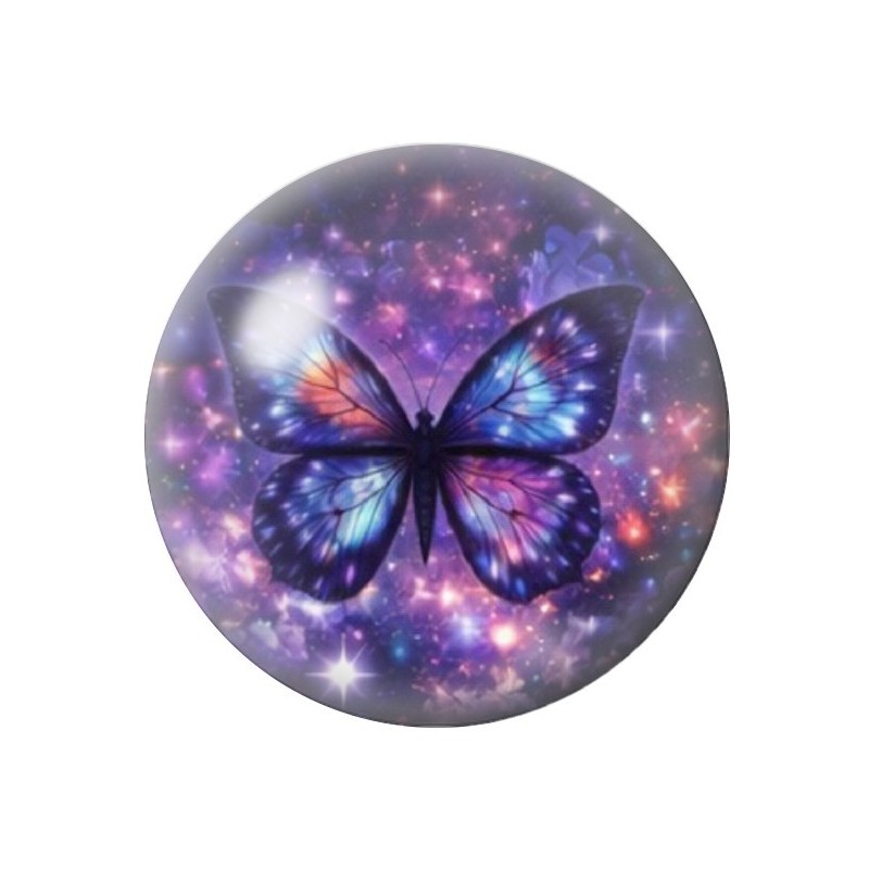 Cabochon en Verre Illustré Papillon 12 à 25mm