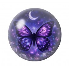 Cabochon en Verre Illustré Papillon 12 à 25mm pour la création de bijoux fantaisie - DIY