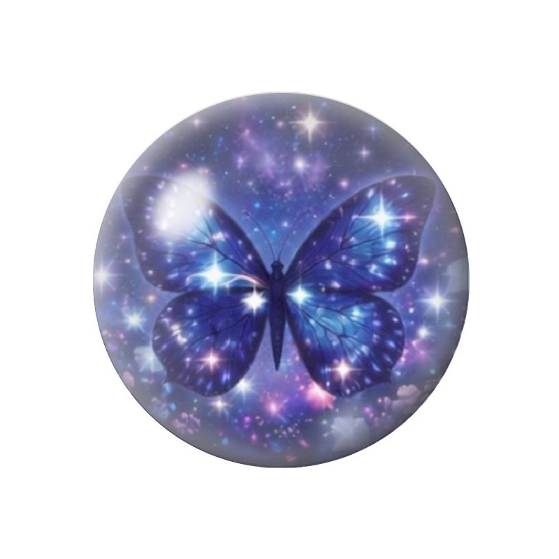 Cabochon en Verre Illustré Papillon 12 à 25mm