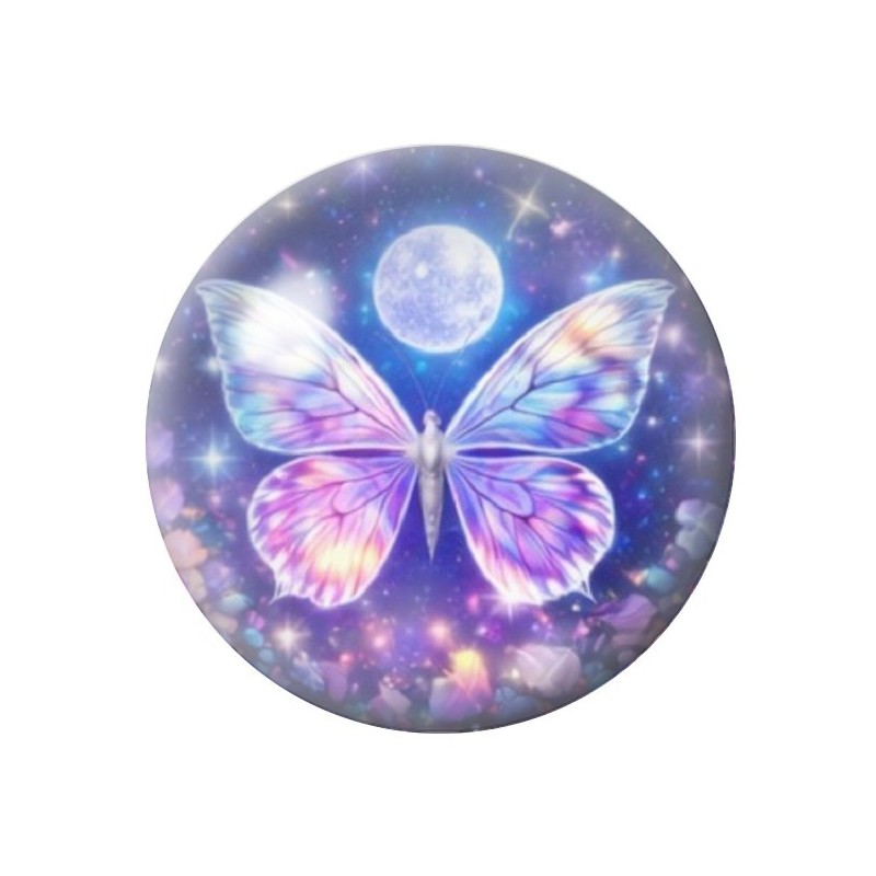 Cabochon en Verre Illustré Papillon 12 à 25mm