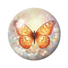 Cabochon en Verre Illustré Papillon 12 à 25mm pour la création de bijoux fantaisie - DIY