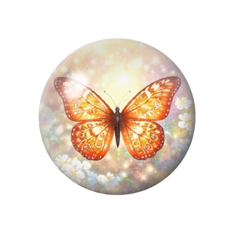 Cabochon en Verre Illustré Papillon 12 à 25mm