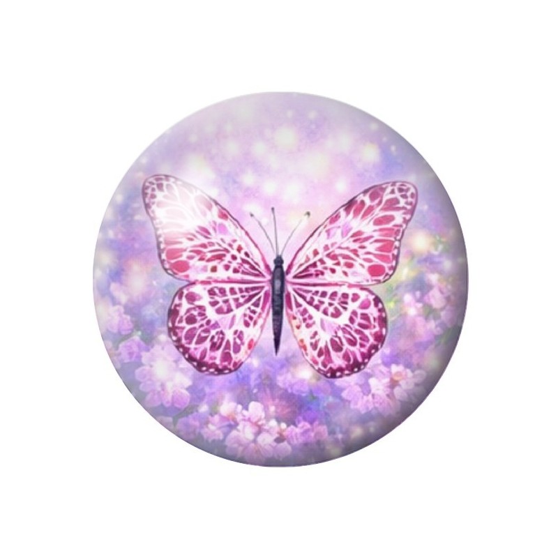 Cabochon en Verre Illustré Papillon 12 à 25mm