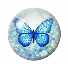 Cabochon en Verre Illustré Papillon 12 à 25mm pour la création de bijoux fantaisie - DIY