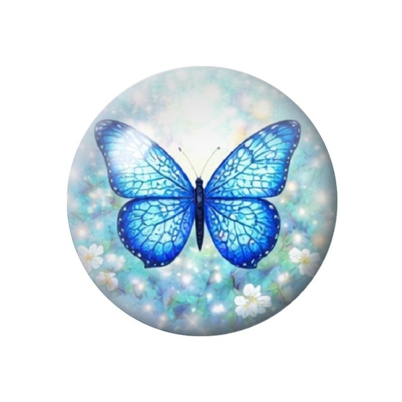 Cabochon en Verre Illustré Papillon 12 à 25mm