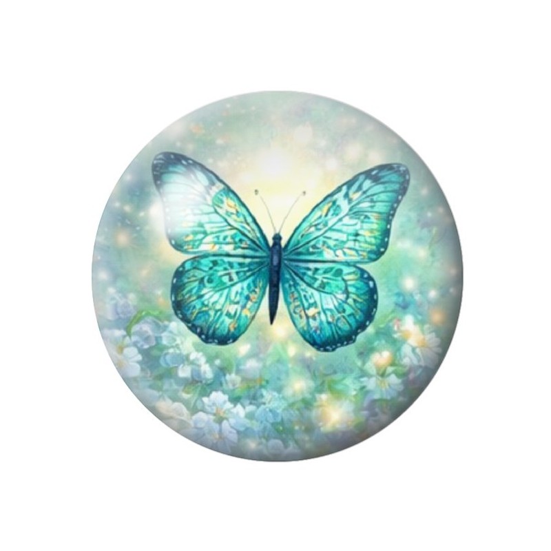 Cabochon en Verre Illustré Papillon 12 à 25mm