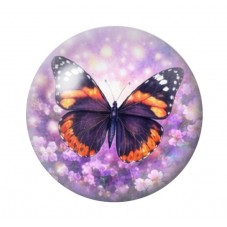 Cabochon en Verre Illustré Papillon 12 à 25mm pour la création de bijoux fantaisie - DIY