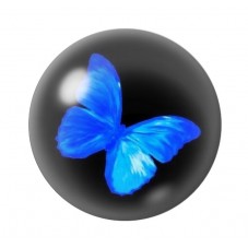 Cabochon en Verre Illustré Papillon 12 à 25mm pour la création de bijoux fantaisie - DIY