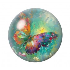 Cabochon en Verre Illustré Papillon 12 à 25mm pour la création de bijoux fantaisie - DIY