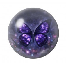Cabochon en Verre Illustré Papillon 12 à 25mm pour la création de bijoux fantaisie - DIY