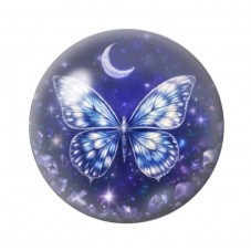 Cabochon en Verre Illustré Papillon 12 à 25mm pour la création de bijoux fantaisie - DIY