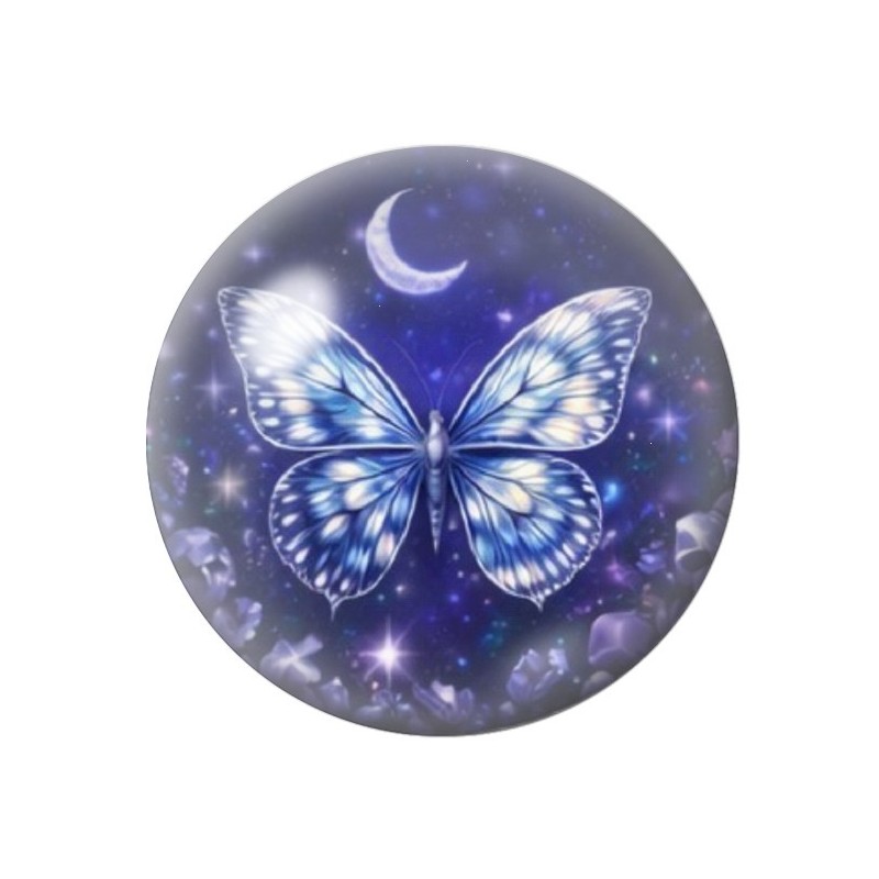Cabochon en Verre Illustré Papillon 12 à 25mm