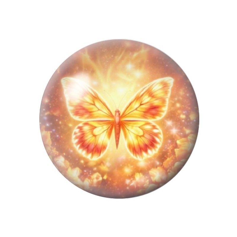 Cabochon en Verre Illustré Papillon 12 à 25mm