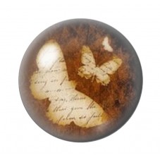 Cabochon en Verre Illustré Papillon 12 à 25mm pour la création de bijoux fantaisie - DIY