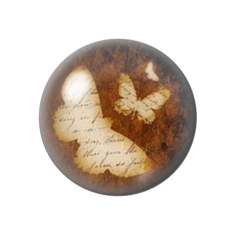 Cabochon en Verre Illustré Papillon 12 à 25mm
