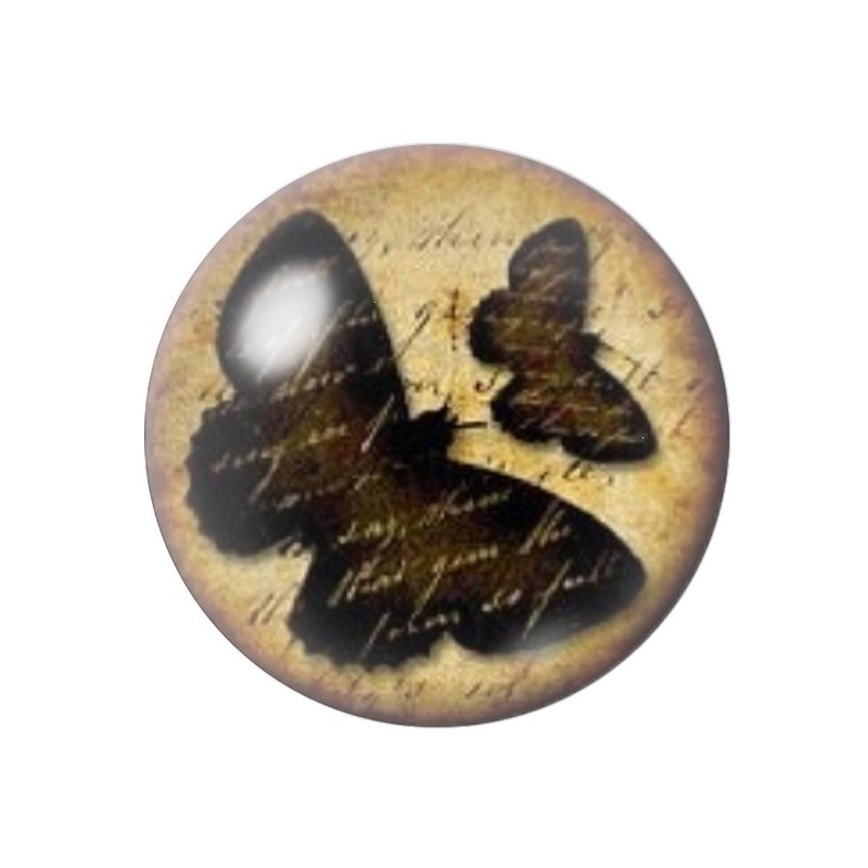 Cabochon en Verre Illustré Papillon 12 à 25mm