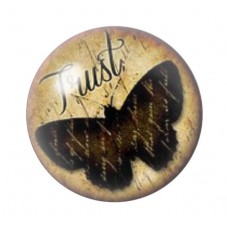 Cabochon en Verre Illustré Papillon 12 à 25mm pour la création de bijoux fantaisie - DIY