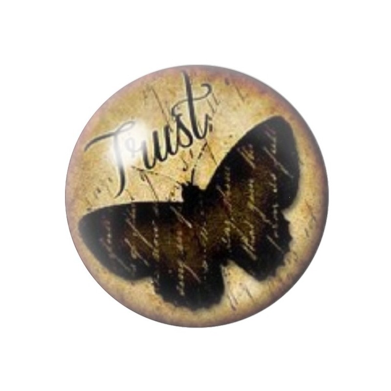 Cabochon en Verre Illustré Papillon 12 à 25mm