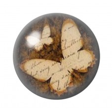 Cabochon en Verre Illustré Papillon 12 à 25mm pour la création de bijoux fantaisie - DIY