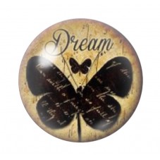 Cabochon en Verre Illustré Papillon 12 à 25mm pour la création de bijoux fantaisie - DIY