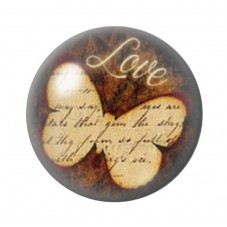 Cabochon en Verre Illustré Papillon 12 à 25mm pour la création de bijoux fantaisie - DIY