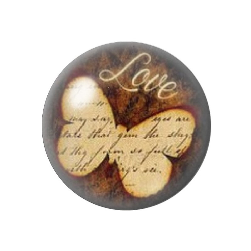 Cabochon en Verre Illustré Papillon 12 à 25mm