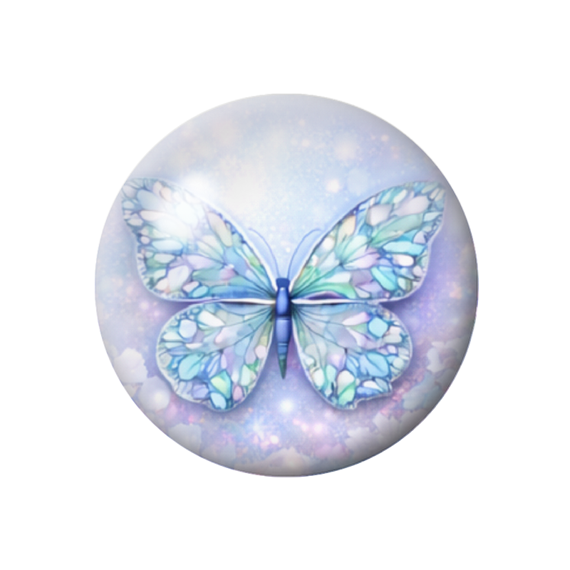 Cabochon en Verre Illustré Papillon 12 à 25mm