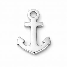 Breloque Ancre Marine en Acier Inoxydable Argenté 9x6mm pour la Création de Bijoux Fantaisie - DIY