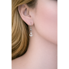 Breloque Ancre Marine en Acier Inoxydable Argenté 9x6mm