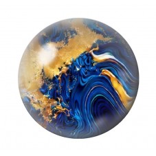Cabochon en Verre Illustré Marbre Doré 12 à 25mm pour la création de bijoux fantaisie - DIY
