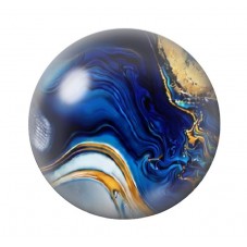 Cabochon en Verre Illustré Marbre Doré 12 à 25mm pour la création de bijoux fantaisie - DIY