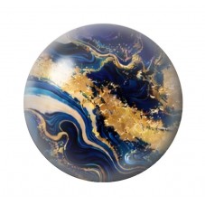 Cabochon en Verre Illustré Marbre Doré 12 à 25mm pour la création de bijoux fantaisie - DIY