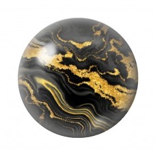 Cabochon en Verre Illustré Marbre Doré 12 à 25mm pour la création de bijoux fantaisie - DIY