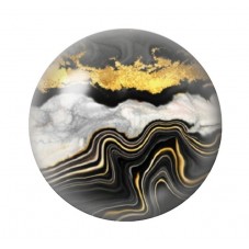 Cabochon en Verre Illustré Marbre Doré 12 à 25mm pour la création de bijoux fantaisie - DIY