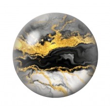 Cabochon en Verre Illustré Marbre Doré 12 à 25mm pour la création de bijoux fantaisie - DIY