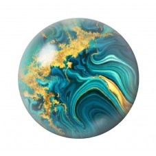 Cabochon en Verre Illustré Marbre Doré 12 à 25mm pour la création de bijoux fantaisie - DIY