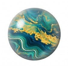 Cabochon en Verre Illustré Marbre Doré 12 à 25mm pour la création de bijoux fantaisie - DIY