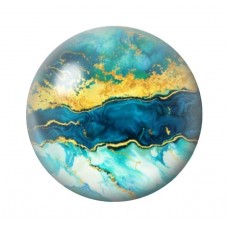 Cabochon en Verre Illustré Marbre Doré 12 à 25mm pour la création de bijoux fantaisie - DIY