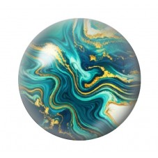 Cabochon en Verre Illustré Marbre Doré 12 à 25mm pour la création de bijoux fantaisie - DIY