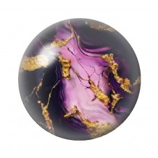 Cabochon en Verre Illustré Marbre Doré 12 à 25mm pour la création de bijoux fantaisie - DIY